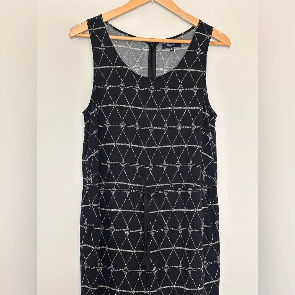 Madewell  S. Diamond Dot* Jumpsuit // Geometric Batik Print // Sleeveless // B&W - Picture 3 of 12
